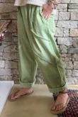 Rustic Nature Linen Blend Barrel Pant Washed Lawn